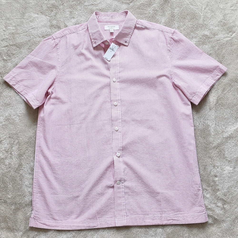 Banana Republic Pink Striped Casual Shirt